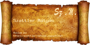 Szattler Mátyás névjegykártya